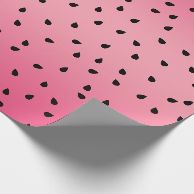 Papier Cadeau Cute Fond De Pastèque Rose (Coin)