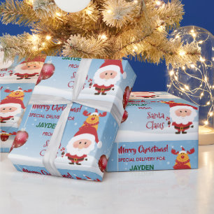 Papier Cadeau Cute Funny Livraison spéciale cadeau Père Noël Rud