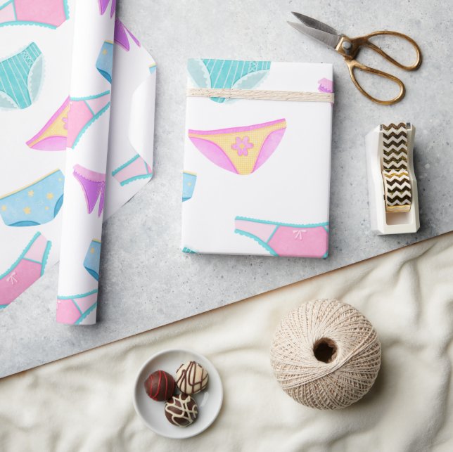 Papier Cadeau Cute Girl Power Sous-vêtements Girl (Artisanat)
