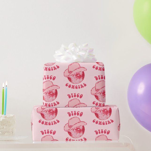 Papier Cadeau Cute Girl Rose Disco Casquette (Cadeaux de fête)