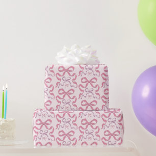 Papier Cadeau Cute Girl Rose esthétique Bow