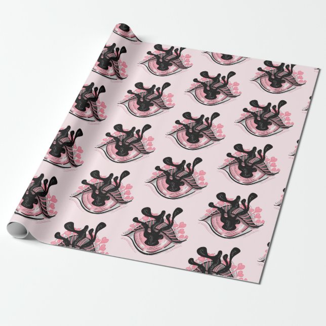 Papier Cadeau Cute Goth Rose Oeil Déplaisant Horreur Wicca (Déroulé)