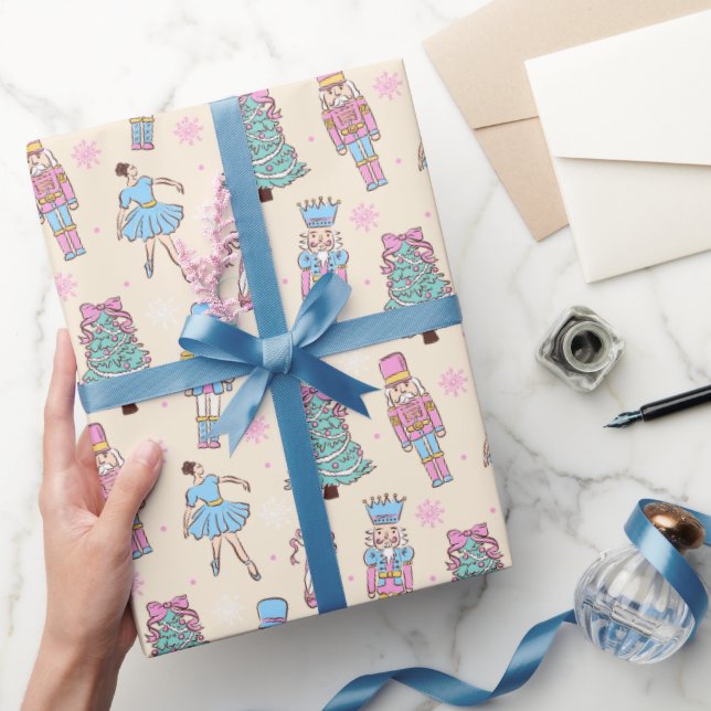 Papier Cadeau Cute Holiday Nutcracker Ballerina Pattern (Cadeaux)