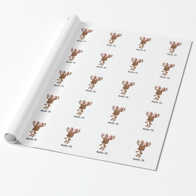 Papier Cadeau Cute Jackalope - Austin, Texas (Déroulé)