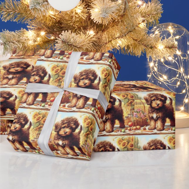 Papier Cadeau Cute Lagotto Romagnolo Peinture (Vacances)