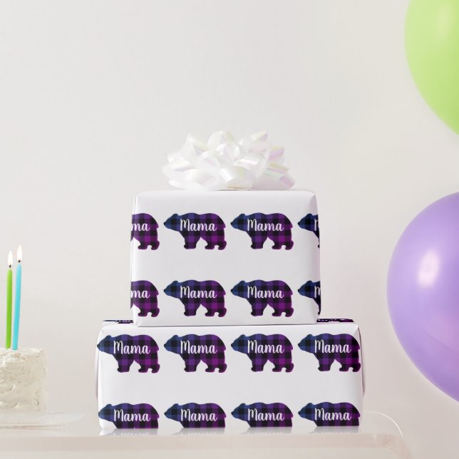 Papier Cadeau Cute Mama ours design mère cadeau de jour (Cadeaux de fête)