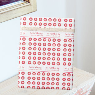 Papier Cadeau Cute Moderne Simple Papa Papa Papa Première Fête d