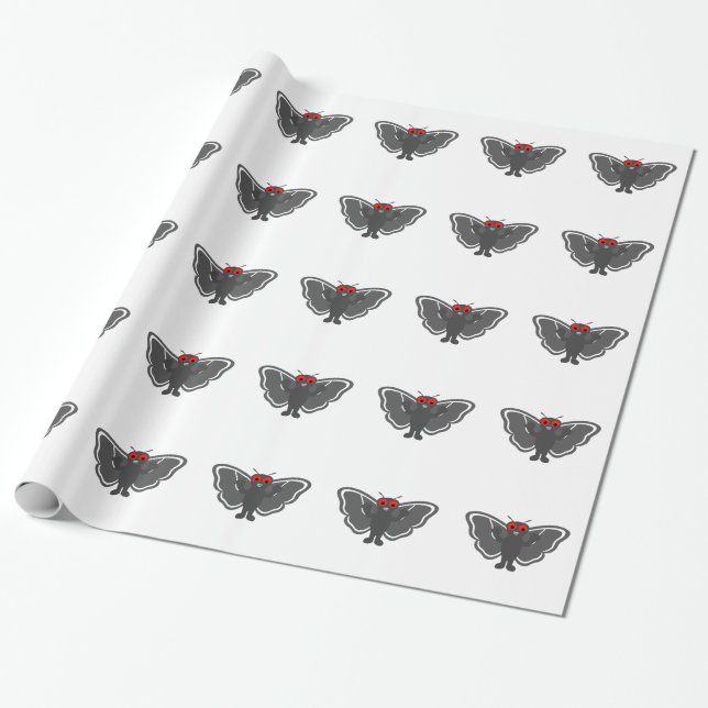 Papier Cadeau Cute Mothman (Déroulé)