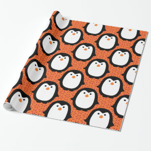 Papier Cadeau Cute Motif Penguin