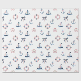 Papier Cadeau Cute Nautique et Coquette Infusion!
