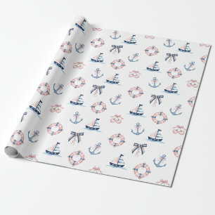 Papier Cadeau Cute Nautique et Coquette Infusion!