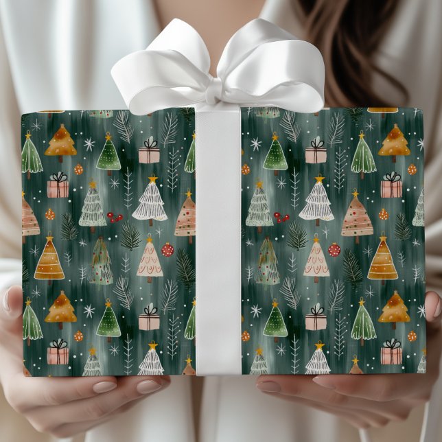 Papier Cadeau Cute Nordic Winter Woodland Christmas (Créateur téléchargé)