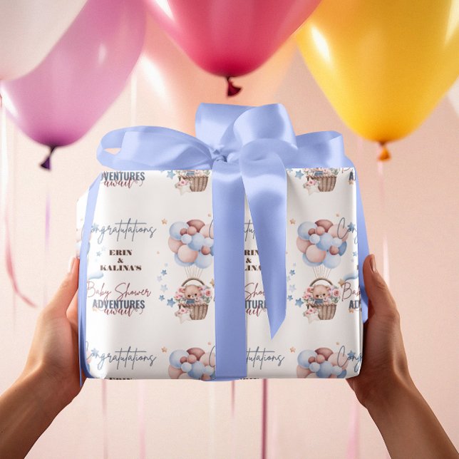 Papier Cadeau Cute ours en peluche et Baby shower sur mesure Bal (Créateur téléchargé)