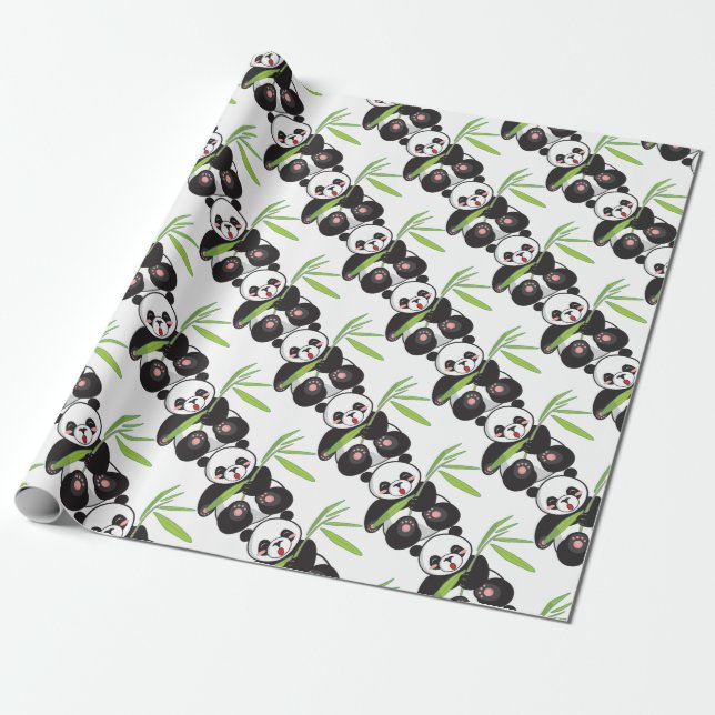 Papier Cadeau Cute Panda (Déroulé)