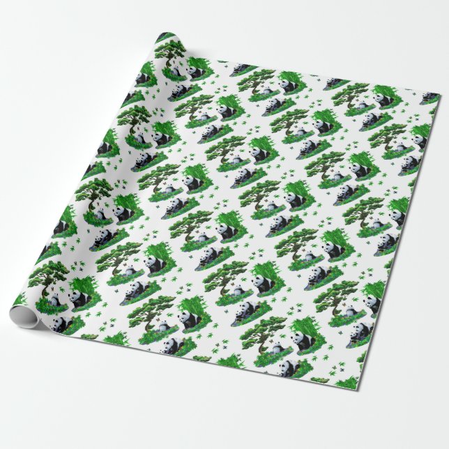 Papier Cadeau cute panda (Déroulé)