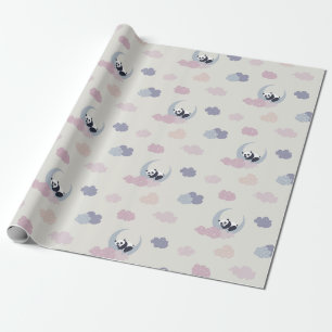 Papier Cadeau Cute panda and moon