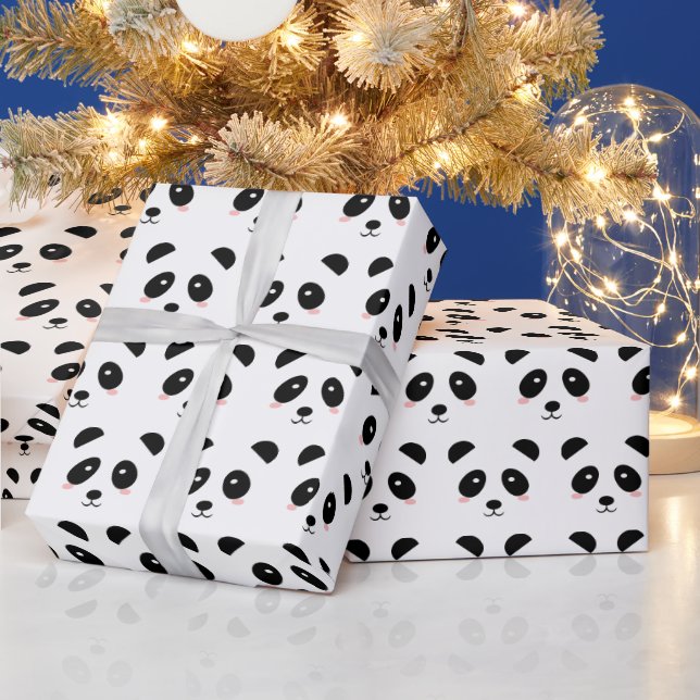 Papier Cadeau Cute Panda Motif noir et blanc Anniversaire de enf (Vacances)