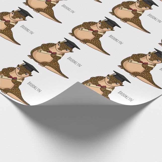 Papier Cadeau Cute pangolin graduating cartoon  (Coin)