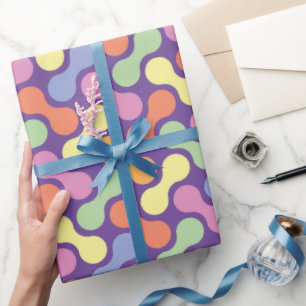 Papier Cadeau Cute Pastel Abstrait Candy Blob Motif