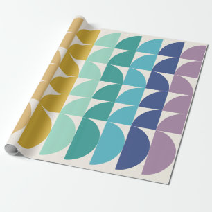 Papier Cadeau Cute Pastel Arc-en-ciel Formes géométriques Motif