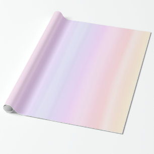 Papier Cadeau Cute Pastel bleu rose arc-en-ciel dégradé