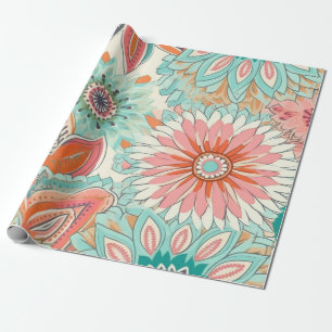 Papier Cadeau Cute Pastel Boho Chic