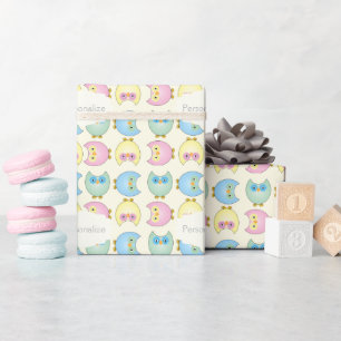 Papier Cadeau Cute Pastel Owls