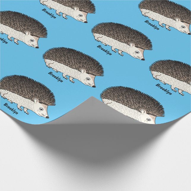 Papier Cadeau Cute prickly hedgehog cartoon (Coin)