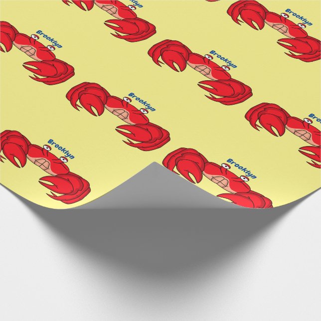 Papier Cadeau Cute red crab cartoon (Coin)