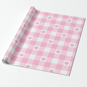 Papier Cadeau Cute Rose En vichy Vichy Avec Du Papier Enveloppan