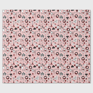 Papier Cadeau Cute Stick Figure Christmas Wrapping Paper