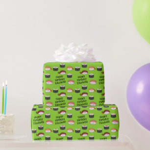 Papier Cadeau Cute Sushi Enfants 1er anniversaire