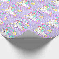 Cute Unicorn avec étoile de tir colorée