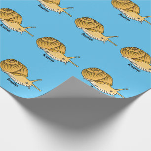 Papier Cadeau Cute yellow snail cartoon