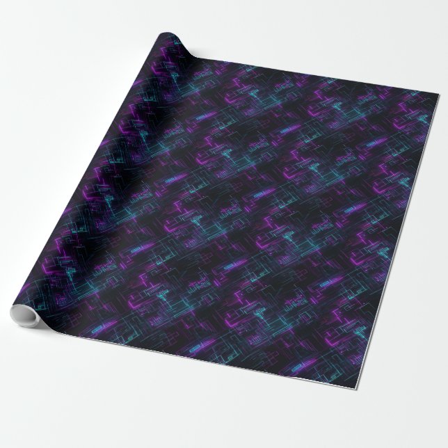 Papier Cadeau cyberpunk vaporwave synthwave rétro dubstep edm (Déroulé)