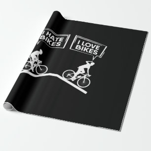 Papier Cadeau Cycliste I Love Bikes