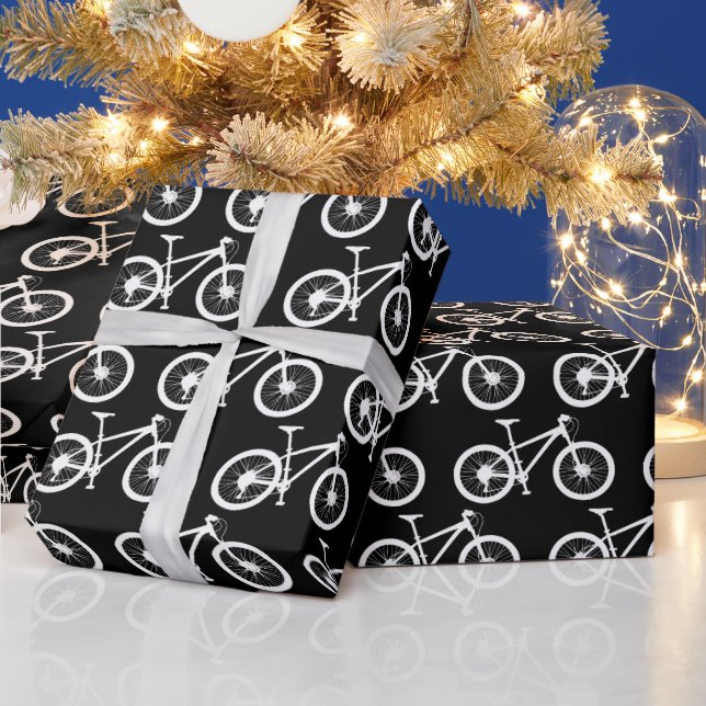 Papier Cadeau Cycliste VTT Anniversaire (Vacances)
