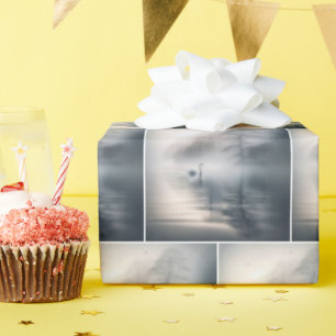 Papier Cadeau Cygnes Sur Le Lac Misty