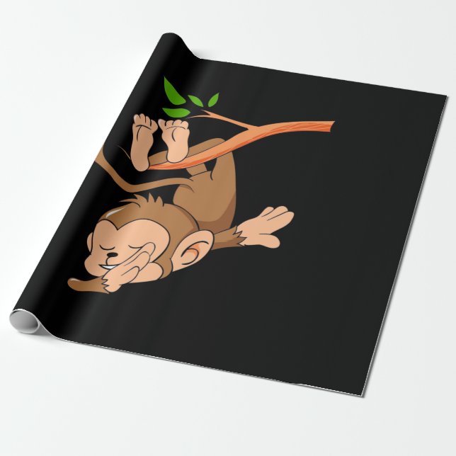 Papier Cadeau Dabing Dance Singe (Déroulé)