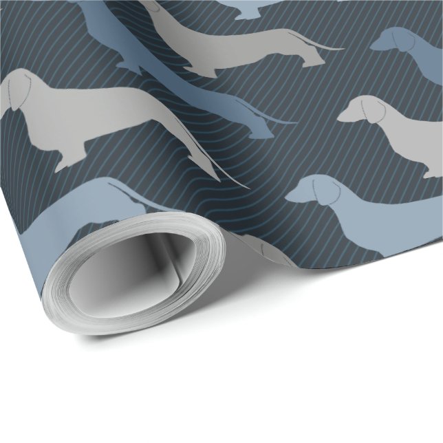 Papier Cadeau Dachshund - Lisse (Coin rond)