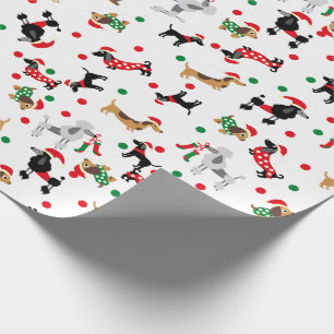 Papier Cadeau Dachshund Poodé Dobie Chien Chien Chien Chien Chie