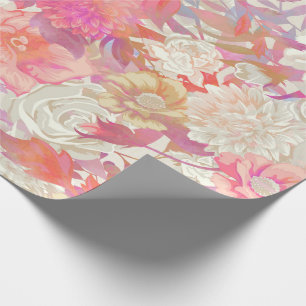 Papier Cadeau Dahlias et design Rose