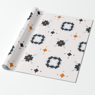Papier Cadeau Daisy Retro Floral vintage main Motif, Mer
