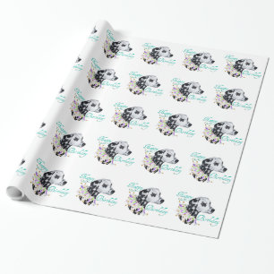 Papier Cadeau Dalmatien Joyeux Anniversaire