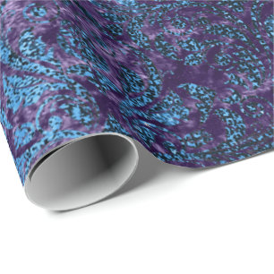 Papier Cadeau Damas Blue Navy Black Royal violet violet