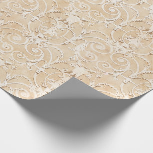 Papier Cadeau Damassé élégante de Taupe