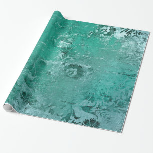 Papier Cadeau Damassé floral vintage en détresse