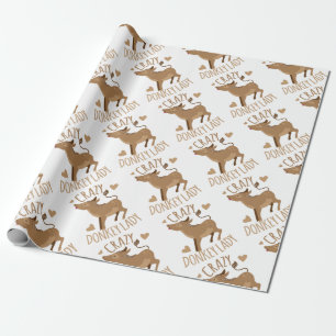 Papier Cadeau dame folle d'âne