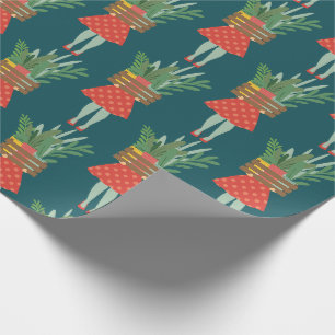 Papier Cadeau Dame plante
