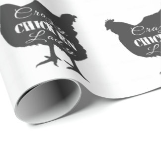 Papier Cadeau Dame Poulet Folle